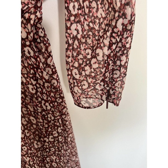 Ted Baker Vallyy Floral Midi Dress Size 2/6 Batwing Sleeve Dark Purple NEW - Picture 7 of 12
